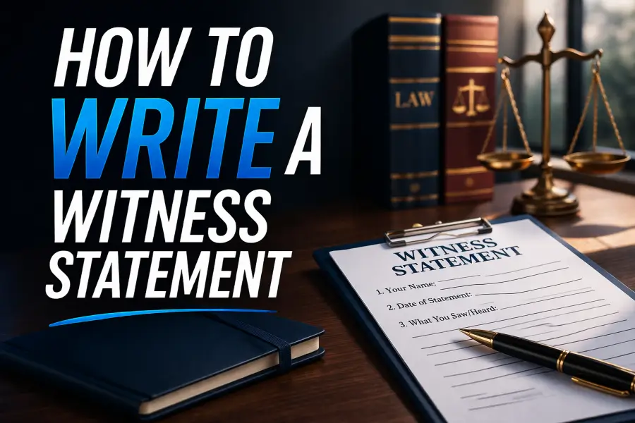 how to write a witness statement